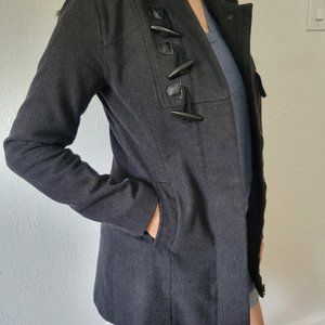 Pea coat, duffle coat, elegant, warm, stylish, black/dark gray peacoat